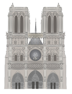 notre dame 矢量图