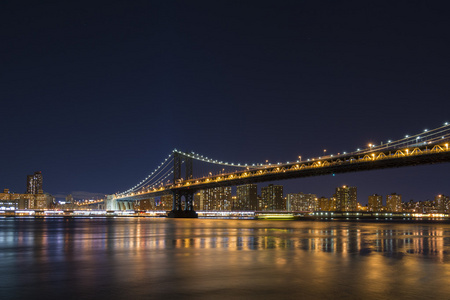 曼哈顿大桥夜景图片