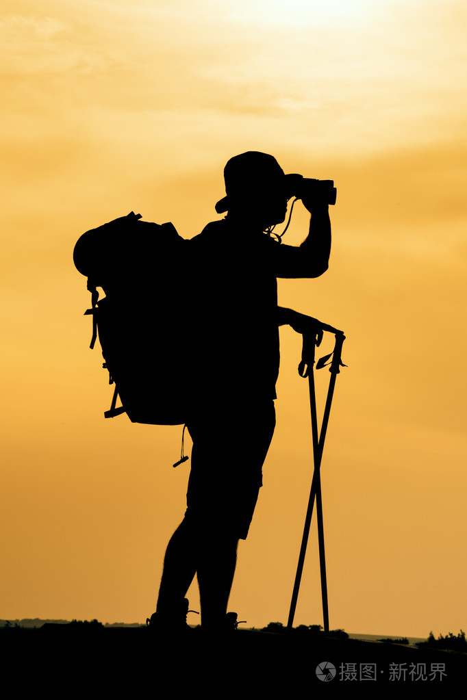 在山中徒步旅行剪影