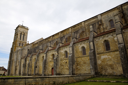 维泽莱修道院圣马利亚 basilique。法国勃艮第葡萄酒