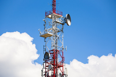 现代电信塔为移动通信的图片