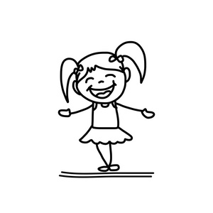 手绘卡通人物快乐的孩子图片