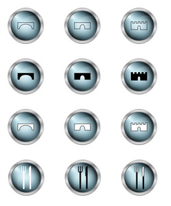 按钮图标矢量集