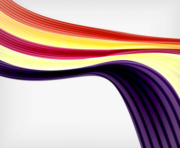 彩虹色波抽象设计模板