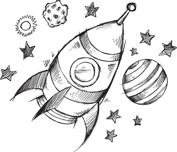 火箭素描图片-火箭素描素材-火箭素描插画-摄图新视界