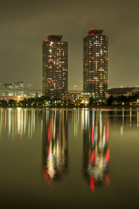 水城炮台塔夜反射