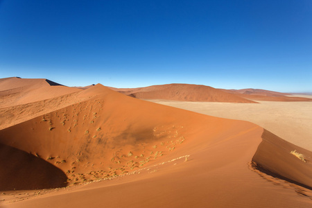 在 sossusvlei，纳米比亚的沙丘