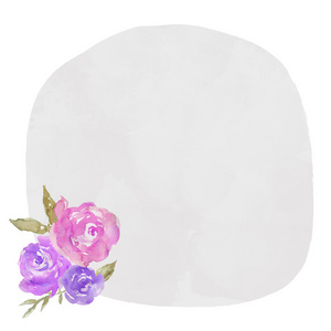 水彩牡丹花卉帧背景