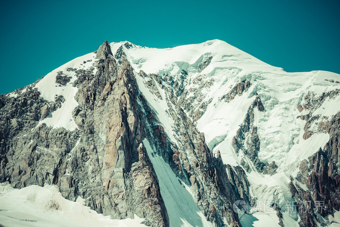 mont blanc山峰图片