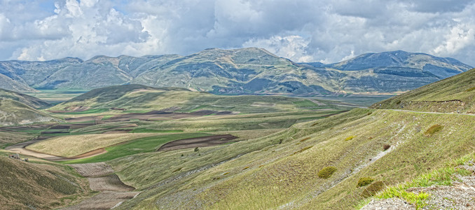 castelluccio 影意大利景观