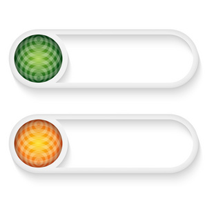 两个按钮用于输入文本的圆圈图案的一套