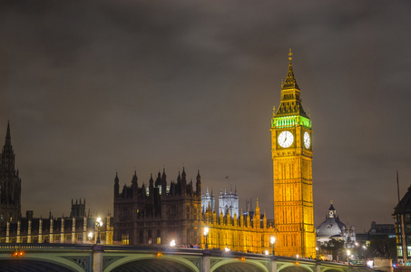 大笨钟和 parlament 在伦敦，英国的房子