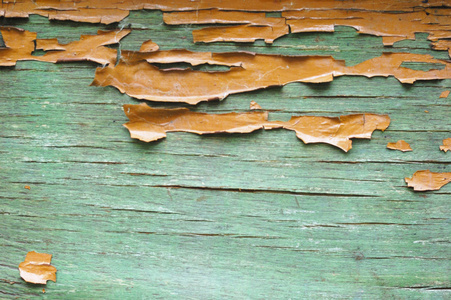 油漆剥落的木制背景