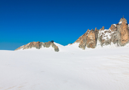 岩钻头 du midi，勃朗峰，法国，由 bea 的视图