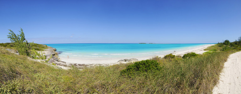 热带海滩全景