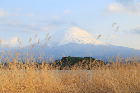 富士山，从湖河口湖的视图