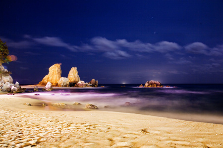 在韩国的夜景