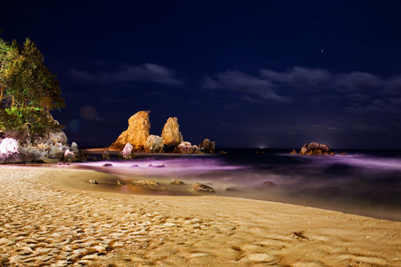 在韩国的夜景