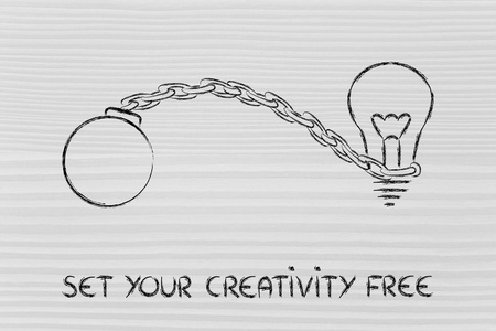 把你的创造力的自由，想法用球和链