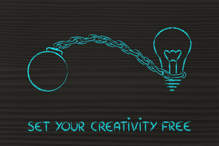 把你的创造力的自由，想法用球和链