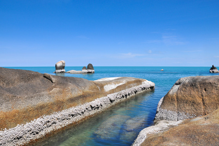 热带海滩 长尾船 安达曼海 泰国