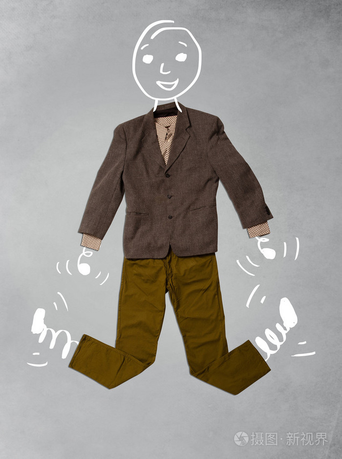 搞笑卡通人物穿着休闲服