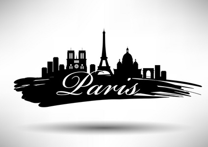 巴黎地标的版式设计