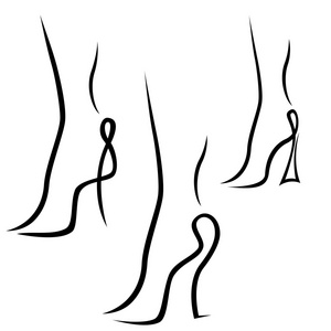 抽象样品的优雅女性的脚