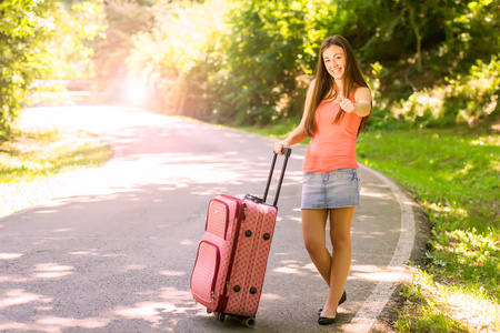 有魅力的女人旅行