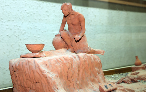 博物馆收藏的半坡遗址出土照片