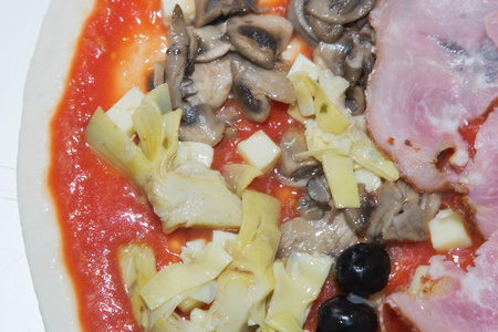 准备用蘑菇披萨
