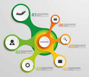 抽象的信息图表形式的代谢。设计元素