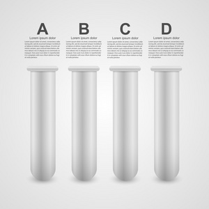 科学和医学测试管的形式在现代信息图表