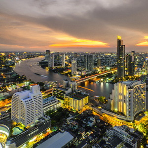 现代化的商务中心，曼谷市