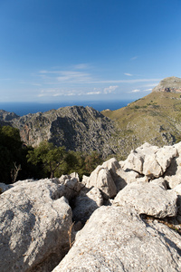 塞拉德 tramuntana山在马略卡岛，西班牙