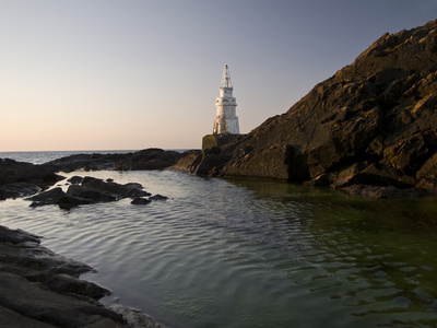 灯塔在清晨 ahtopol