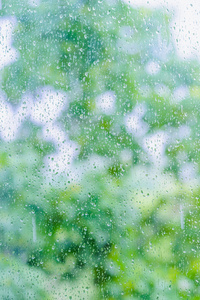 在玻璃上的雨