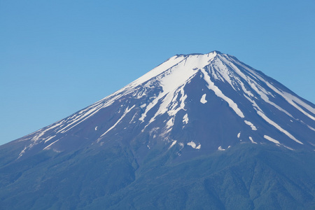 山富士在冬季