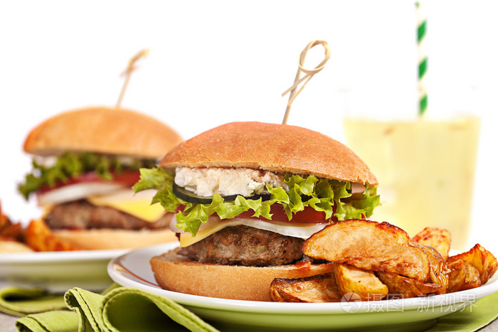 新鲜田园脆鸡堡餐