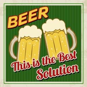 啤酒这是最佳的解决方案海报