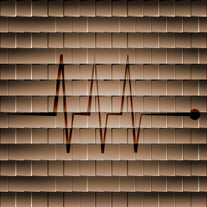 心脏节律。平现代 web 按钮和空间为您的文字