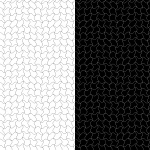组在黑色和白色的抽象无缝模式。矢量 eps 10
