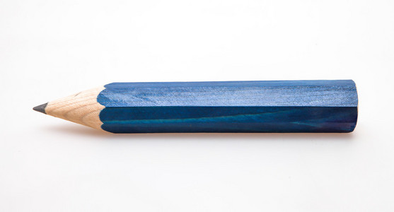 蓝色的木制铅笔