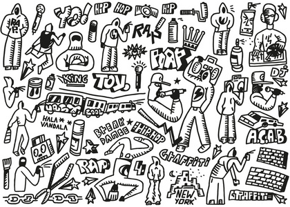 涂鸦嘻哈图片-涂鸦嘻哈素材-涂鸦嘻哈插画-摄图新视界