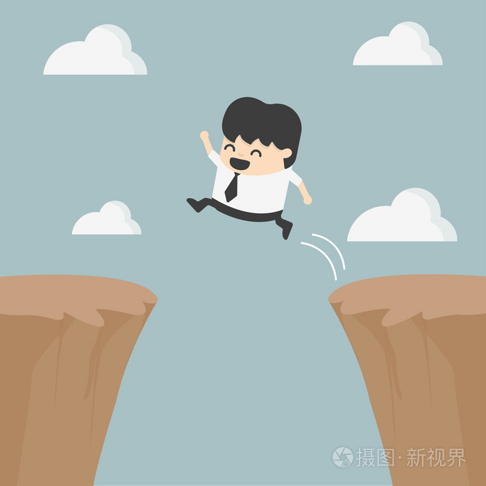 跳过悬崖的商人
