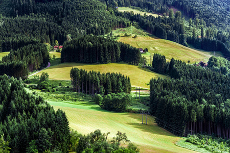 山区的 shtiria，奥地利，在夏天