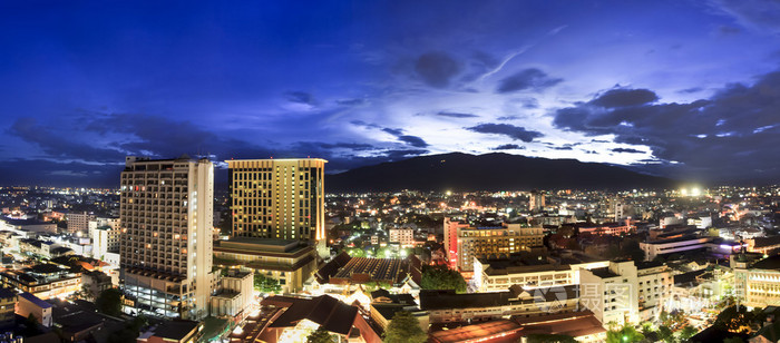 在市中心的暮光之城清迈泰国