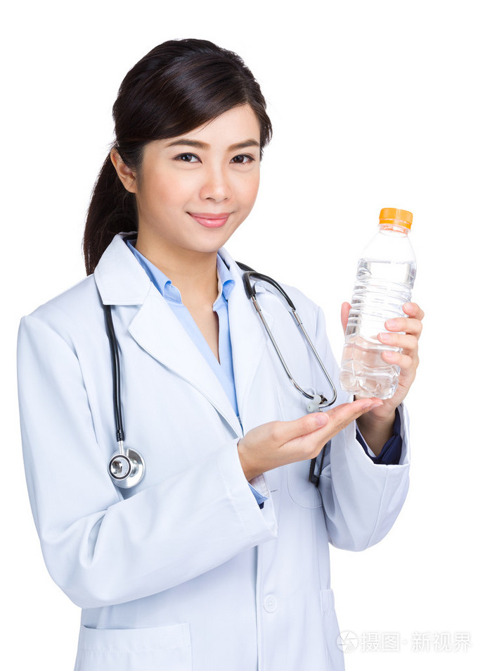 亚洲广告食水的病人的医生