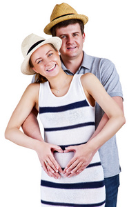 女人和男人厮守在一起使怀孕的心