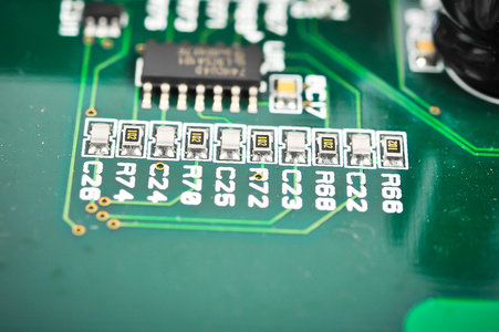 电子元器件的宏观背景下的电路板